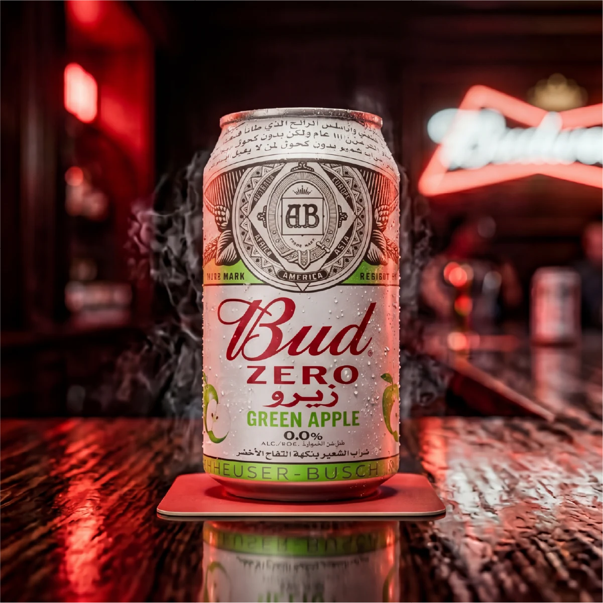 Bud Zero Green Apple Can, 6x330ml