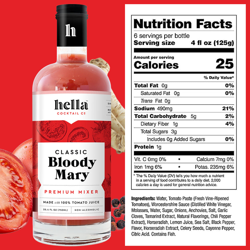 Hella Cocktail Bloody Mary Classic Mixer, 750ml