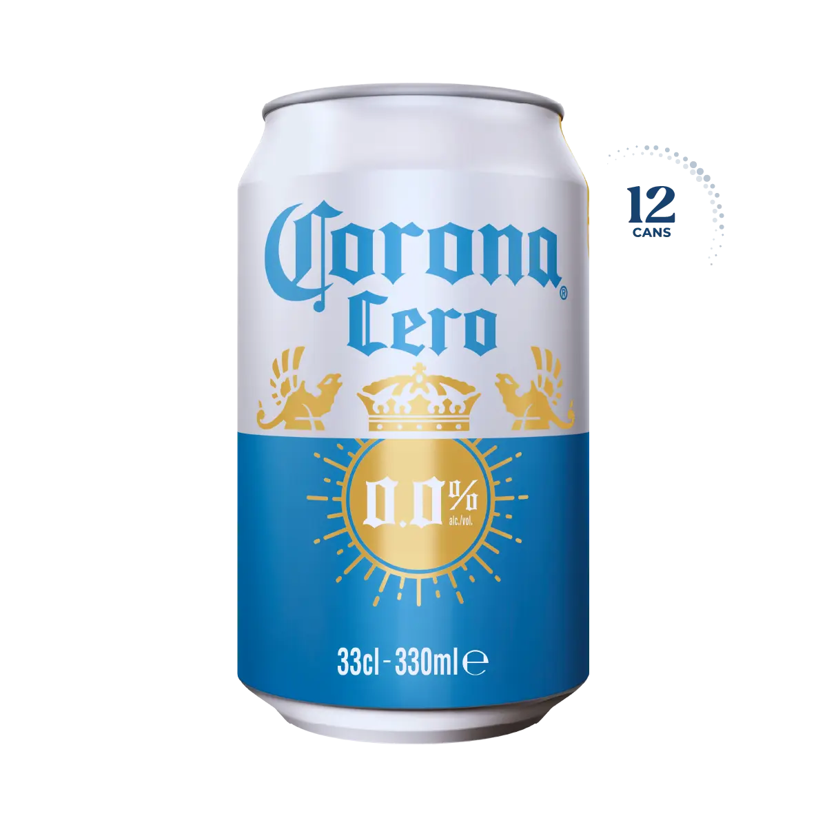 Can of Corona Cero on a white background