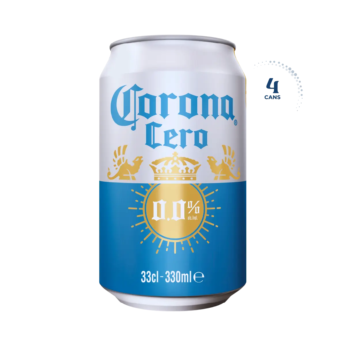 Can of Corona Cero on a white background