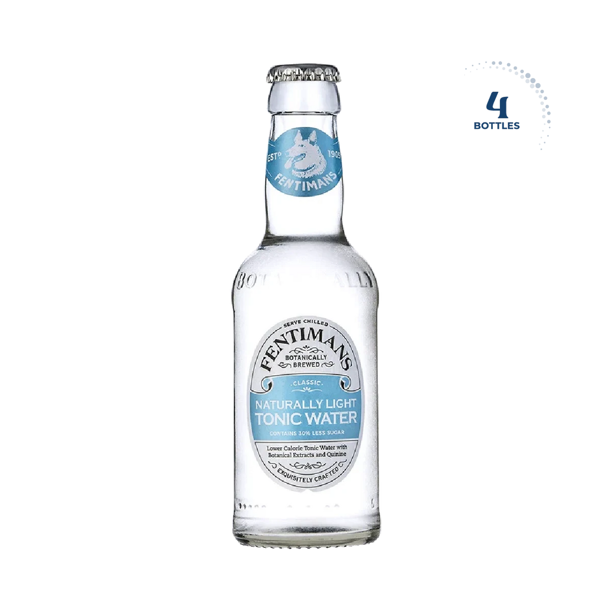 Fentimans Naturally Light Tonic Water, 4x200ml
