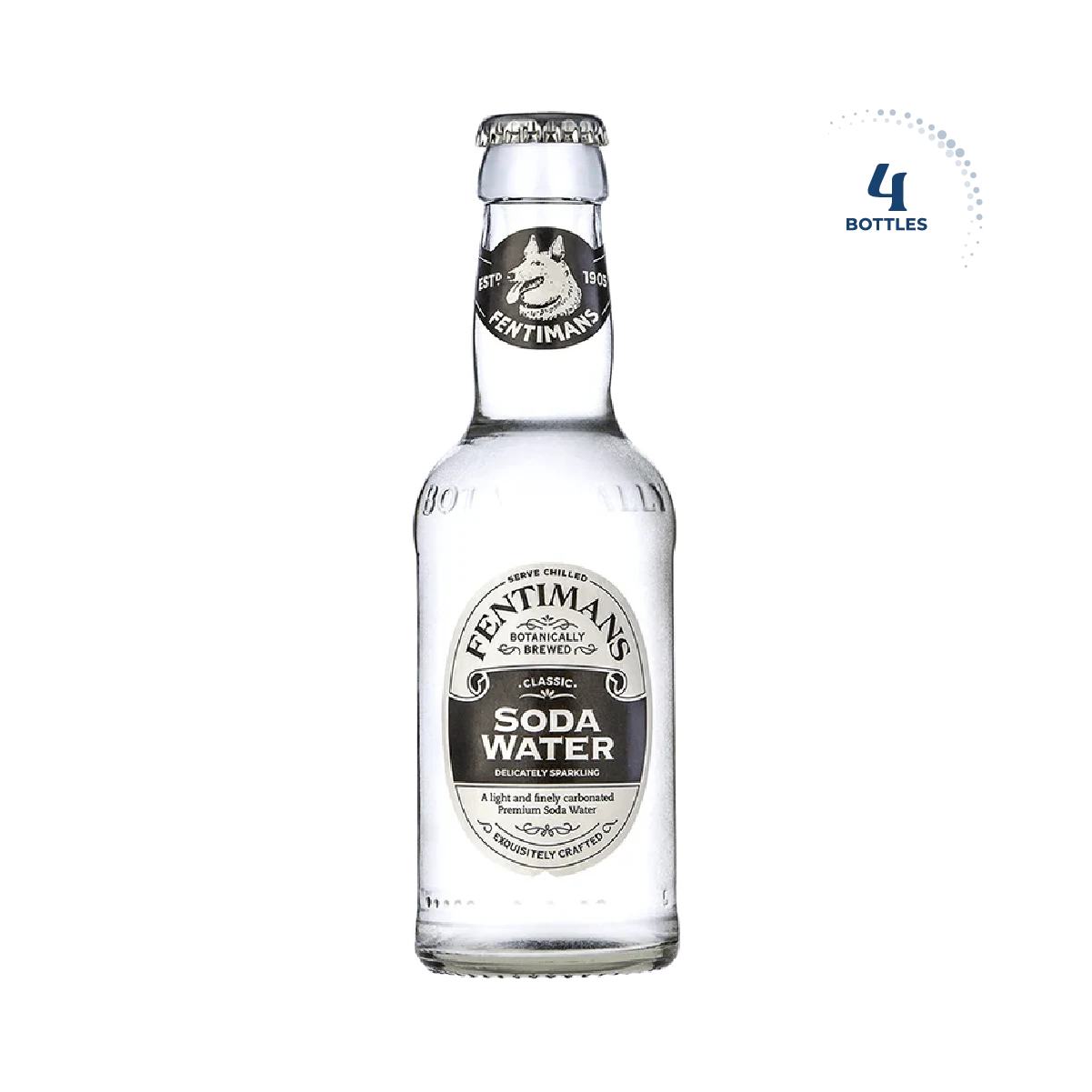 Fentimans Soda Water, 4x200ml