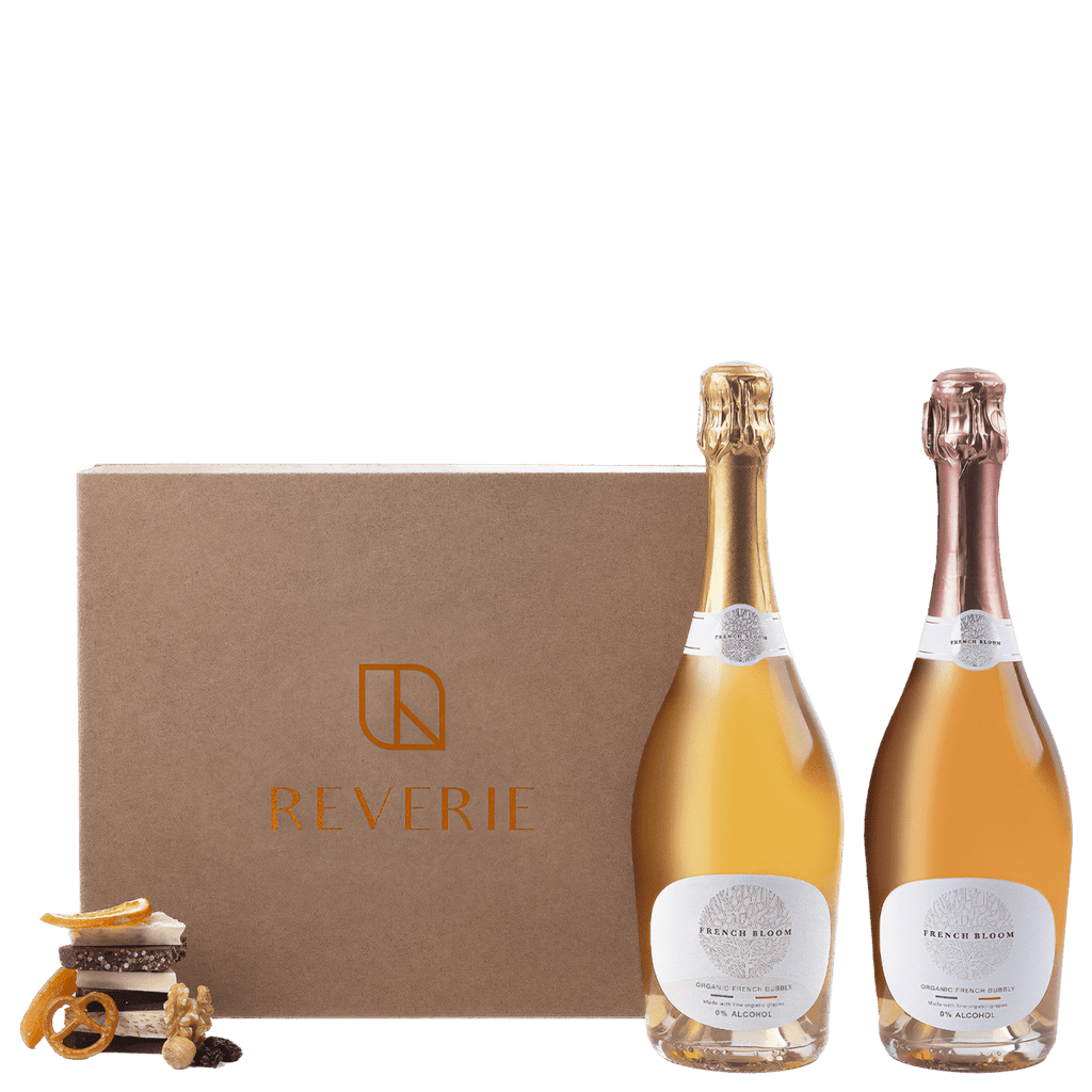 Gift Set French Bloom Le Rosé & Le Blanc with Reverie's Chocolate Discovery Platter