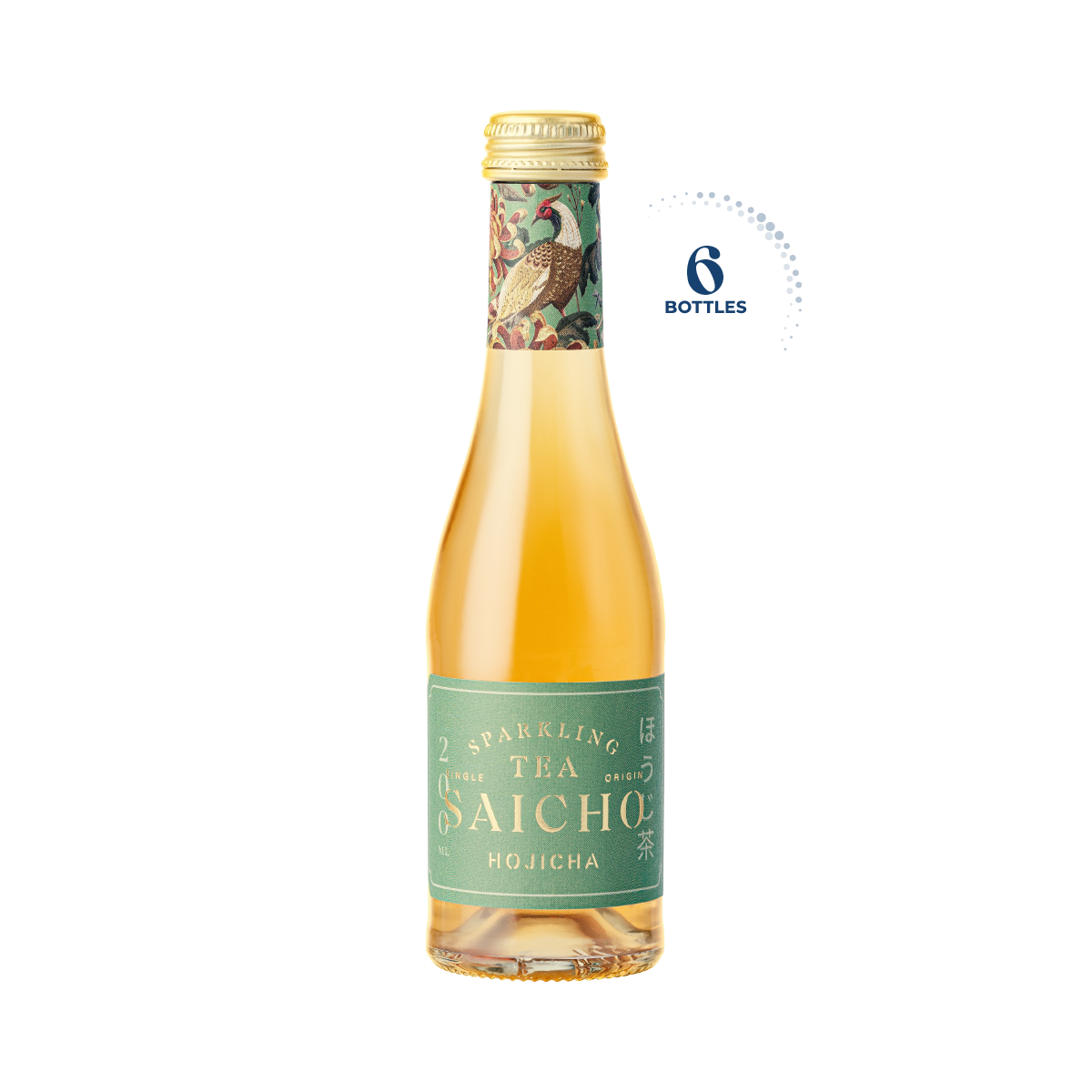 Saicho Hojicha Sparkling Tea, 6x200ml