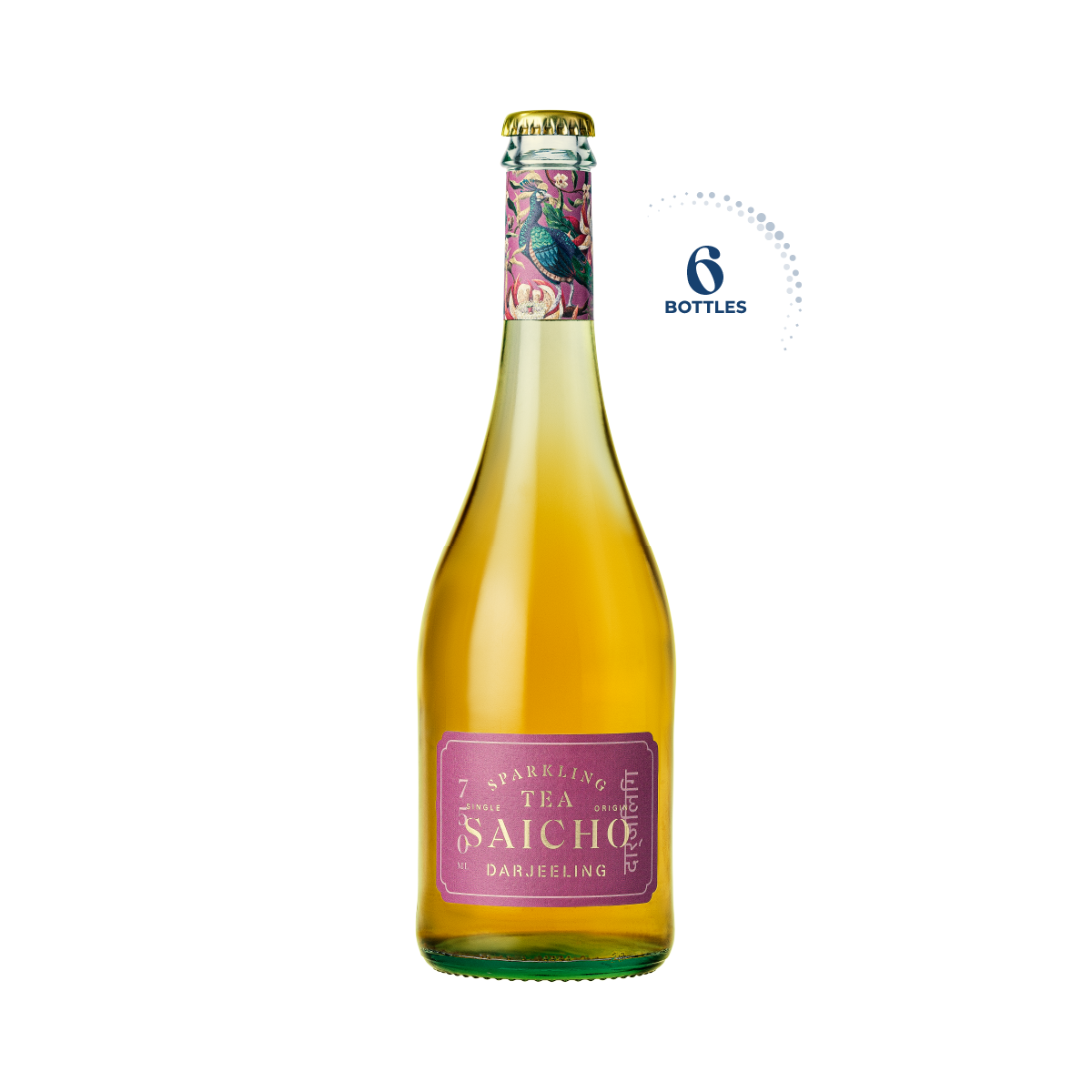 Saicho Darjeeling Sparkling Tea, 6x750ml