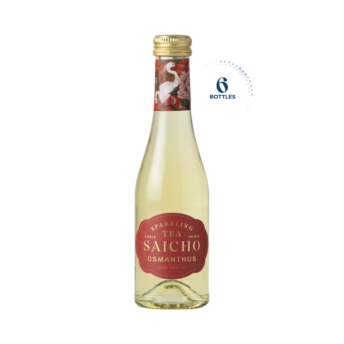 Saicho Osmanthus Sparkling Oolong Tea, 6x200ml