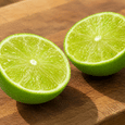 Cut a fresh lime in half