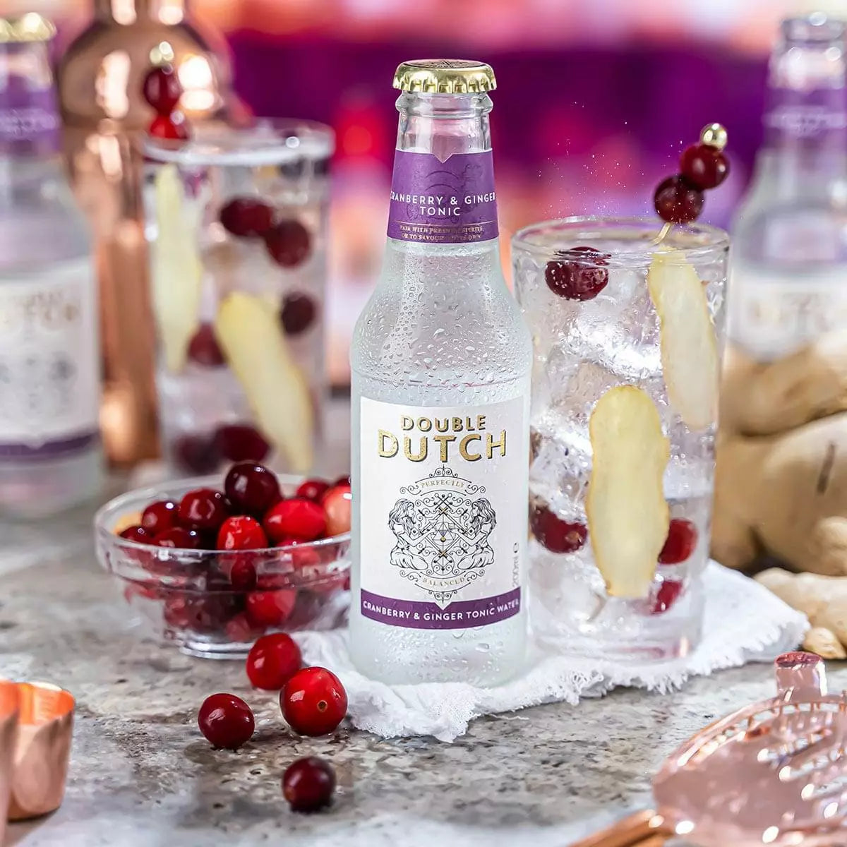 Double Dutch Cranberry & Ginger Tonic, Case 4x200ml