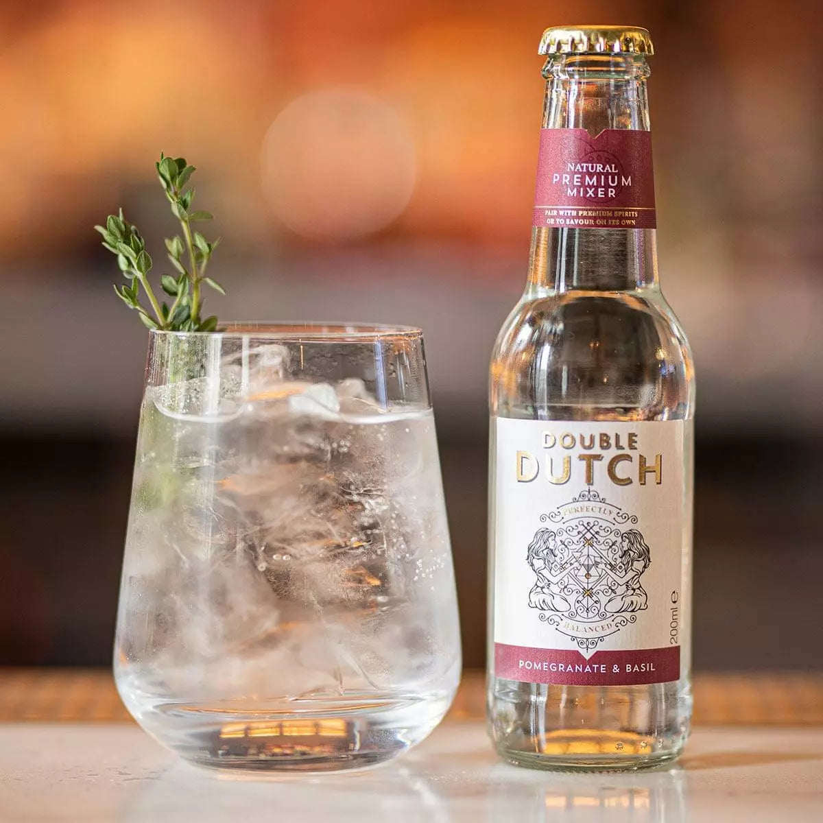 Double Dutch Pomegranate & Basil Tonic, Case 4x200ml