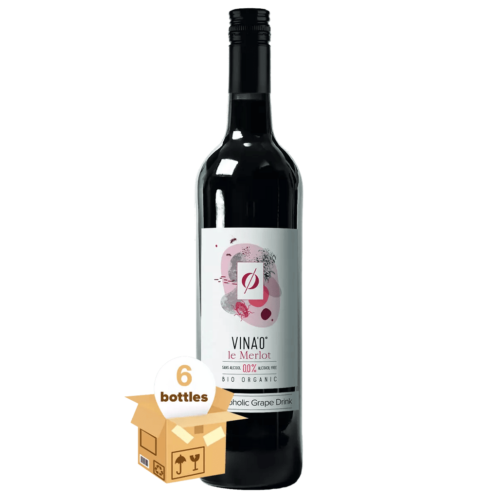 VINA’0° le Merlot Organic Non Alcoholic Wine, Case 6x75cl