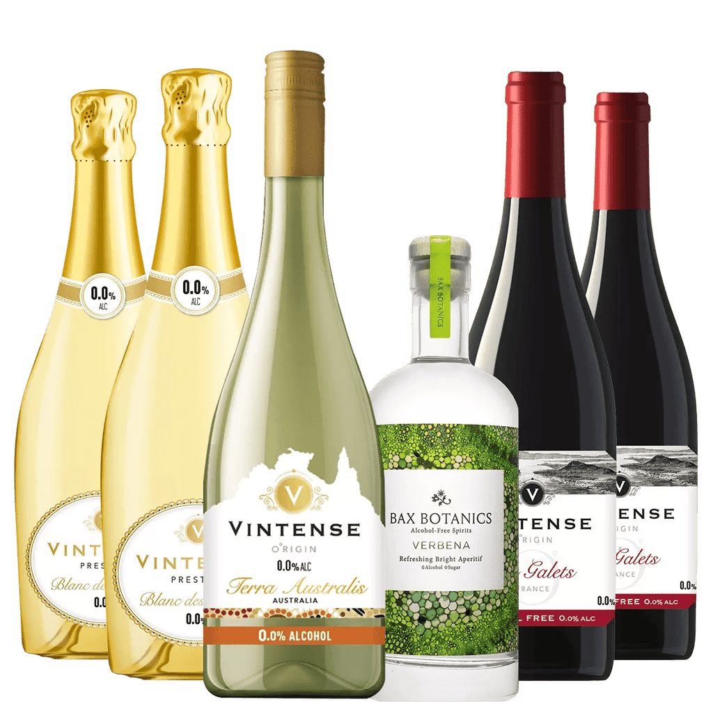 Vintense Wines and Bax Botanics Verbena Taster Bundle, Mixed Case 6x50cl/75cl