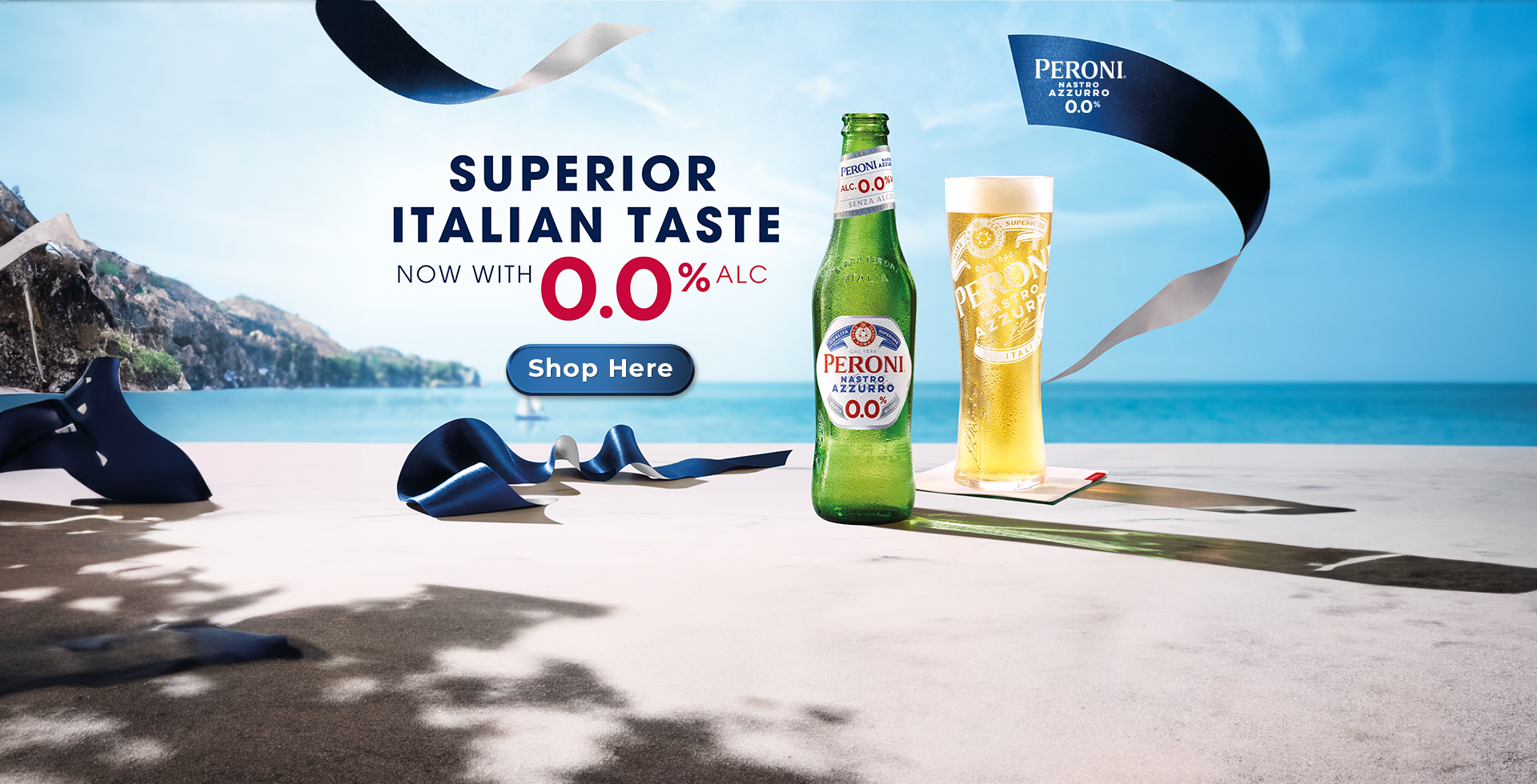 Peroni Signature Italian Beer Glass Peroni Nastro Azzurro