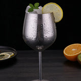 Metal Silver Wine Glass, set of 2