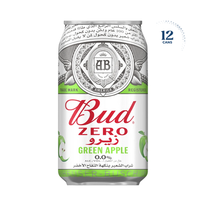Bud Zero Green Apple Can, 12x330ml
