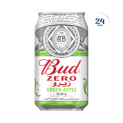 Bud Zero Green Apple Can, 24x330ml