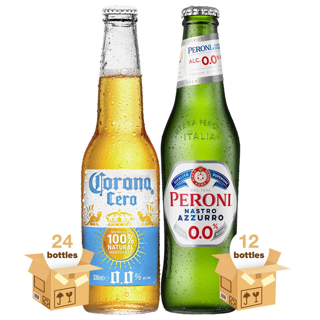 Corona Cero & Peroni Nastro Azzurro 0.0%, 36x33cl