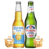 Corona Cero & Peroni Nastro Azzurro 0.0%, 36x33cl