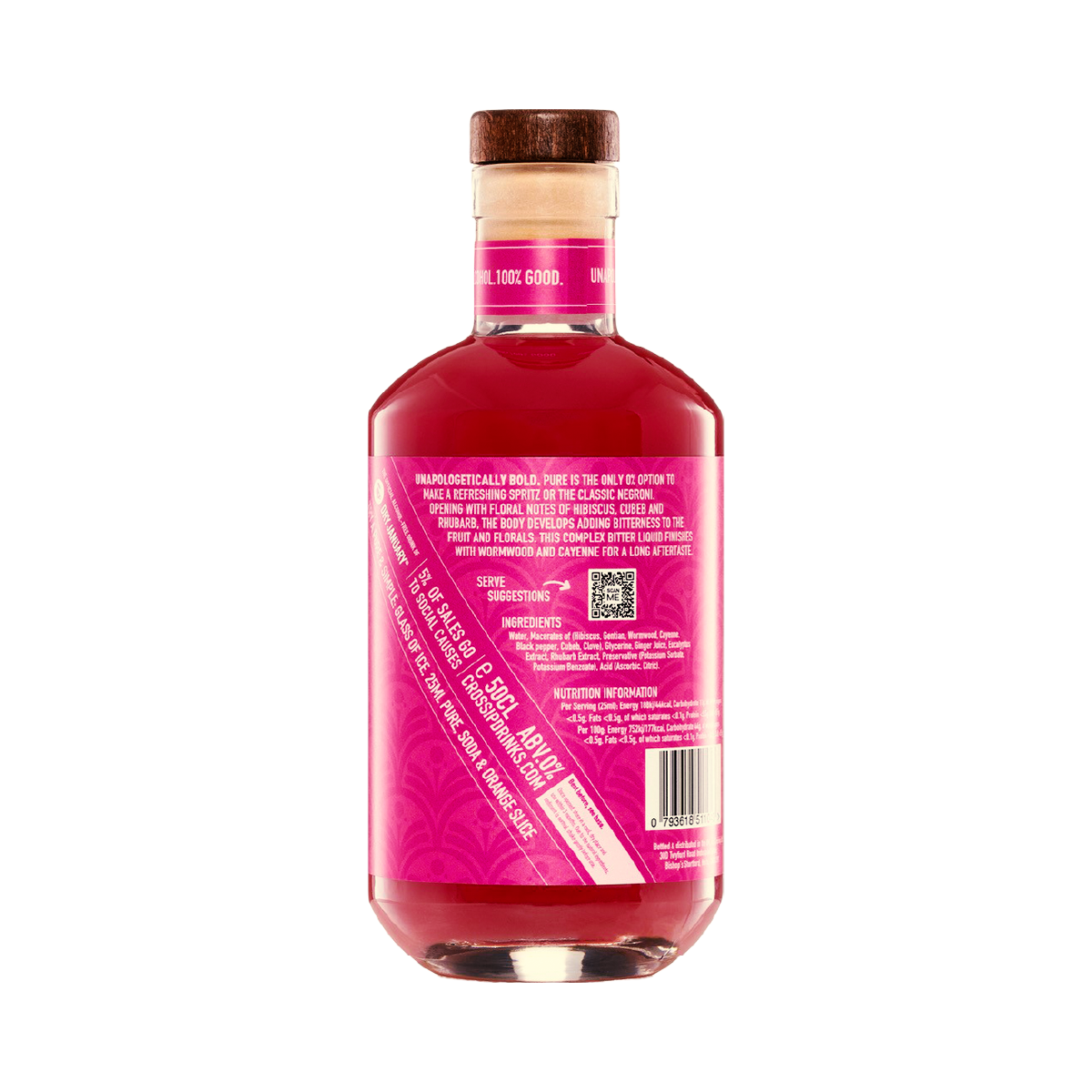 Crossip Non Alcoholic Spirit Pure Hibiscus, 500ml