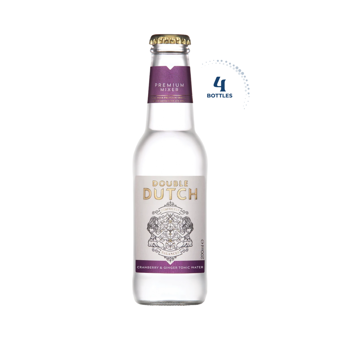 Double Dutch Cranberry &amp; Ginger Tonic, Case 4x200ml