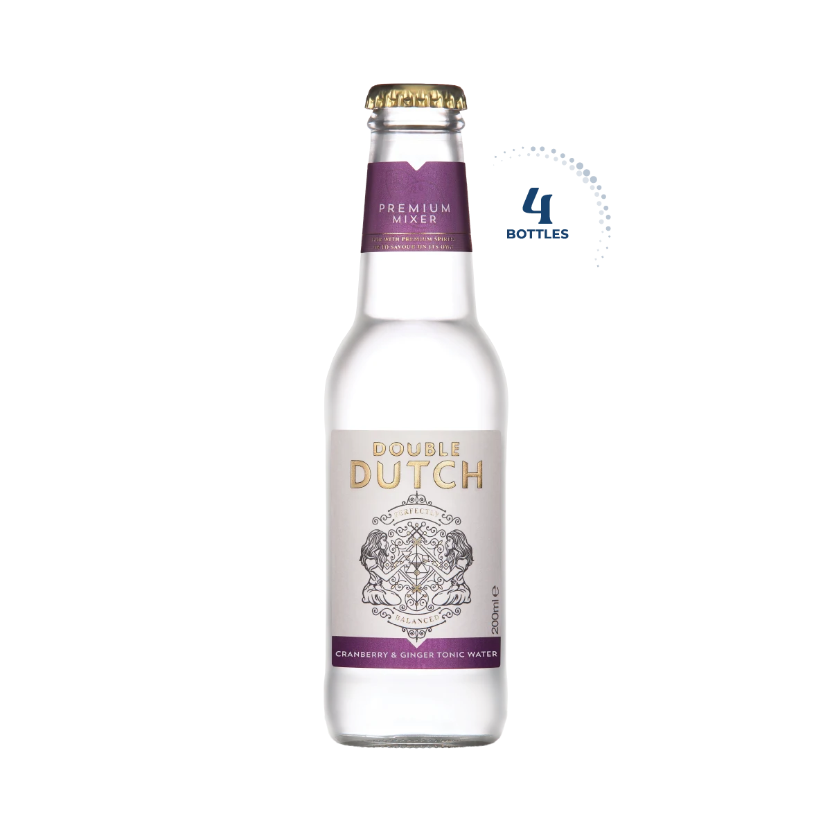 Double Dutch Cranberry &amp; Ginger Tonic, Case 4x200ml