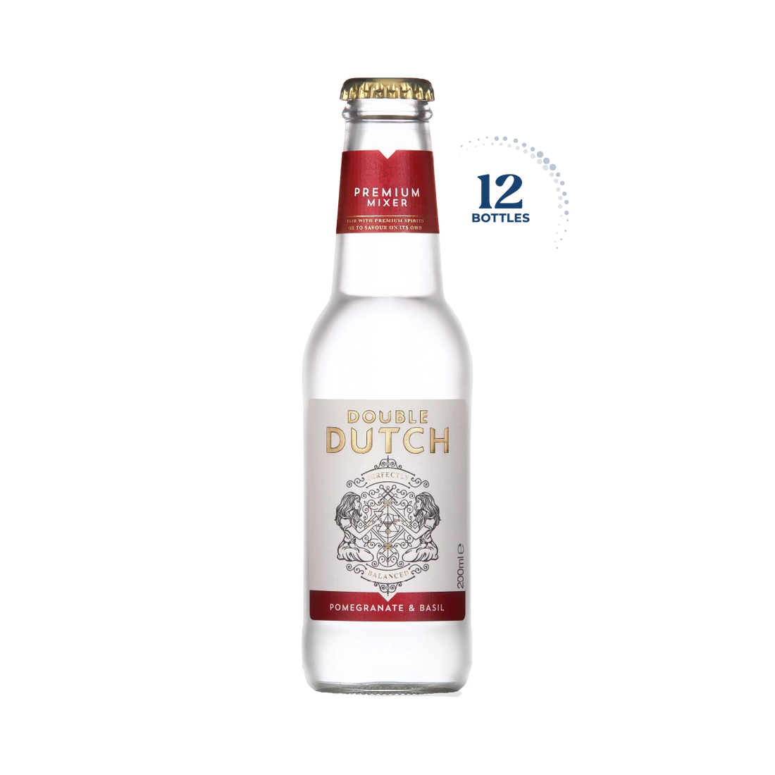 Double Dutch Pomegranate &amp; Basil Tonic, Case 12x200ml