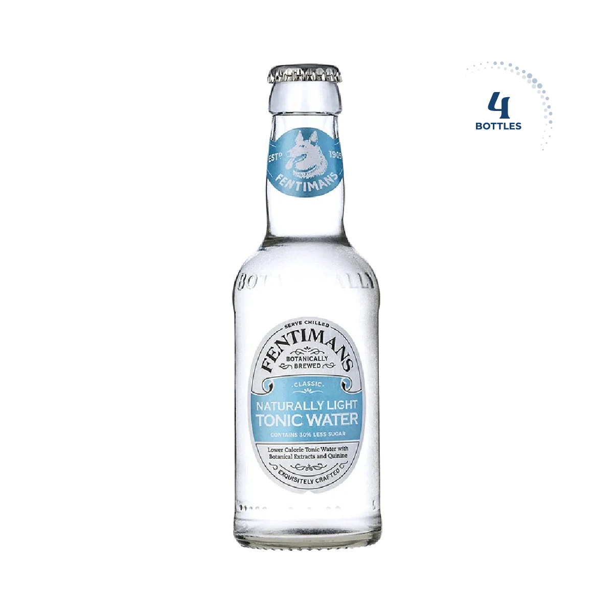 Fentimans Naturally Light Tonic Water, 4x200ml