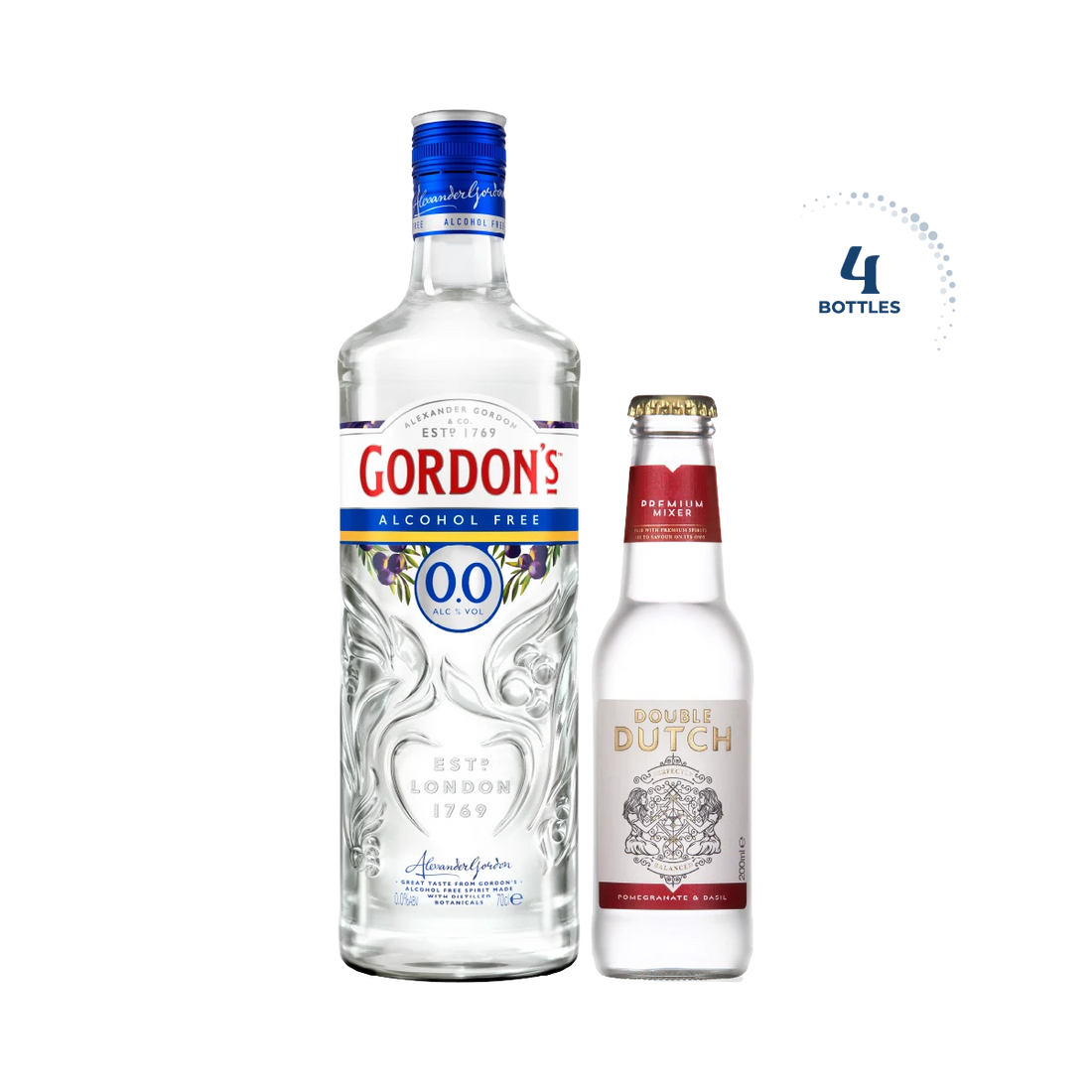 Gordon's Alcohol Free & Double Dutch Pomegranate & Basil Tonic Gin & Mixer Pack by double dutch - Compare prices in UAE