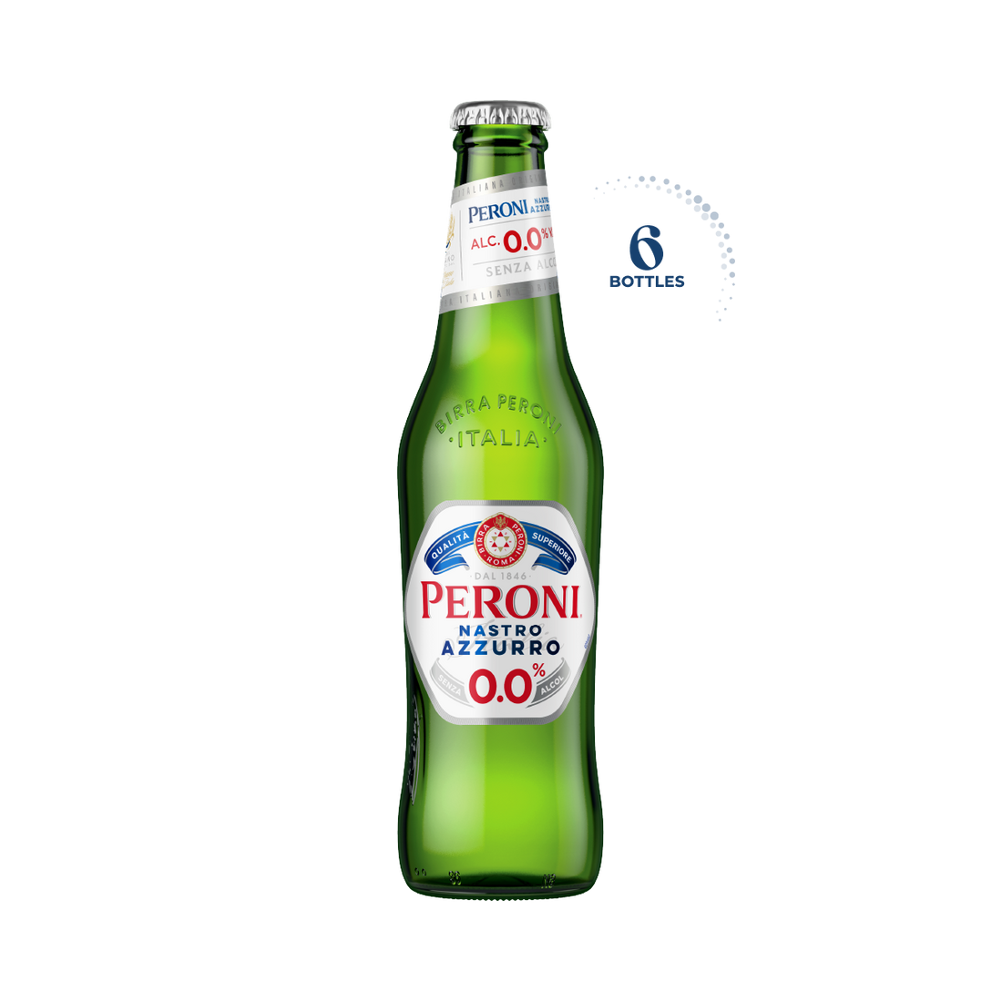 Peroni Nastro Azzurro 0.0%, 6x330ml