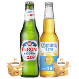 Peroni Nastro Azzurro 0.0% & Corona Cero 0.0% Beer, 12 Pack (12x33cl)