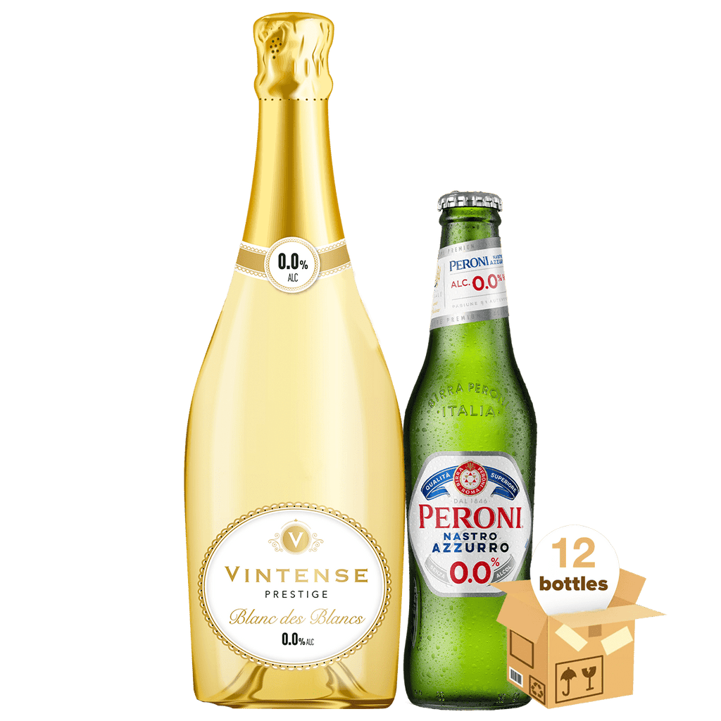 Peroni Nastro Azzurro 0.0% & Vintense Cuvee Prestige, 13x33cl/75cl