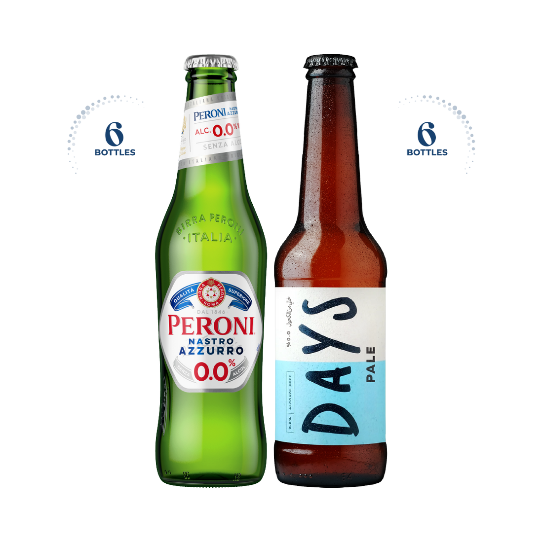Peroni Nastro Azzurro 0.0% &amp; Days Pale 0.0%, 12x330ml
