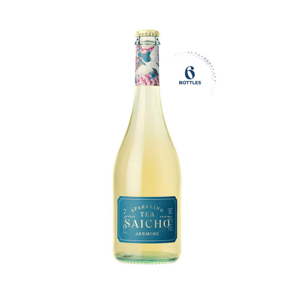 Saicho Jasmine Sparkling Tea, 6x750ml
