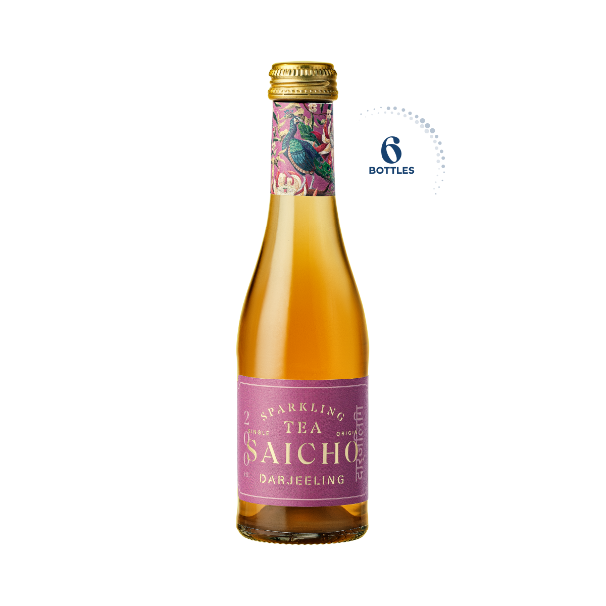 Saicho Darjeeling Sparkling Tea, 6x200ml