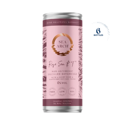 Sea Arch Rose Sea &amp; T Non Alcoholic Gin &amp; Tonic, Case 6x250ml