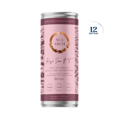 Sea Arch Rose Sea &amp; T Non Alcoholic Gin &amp; Tonic, Case 12x250ml