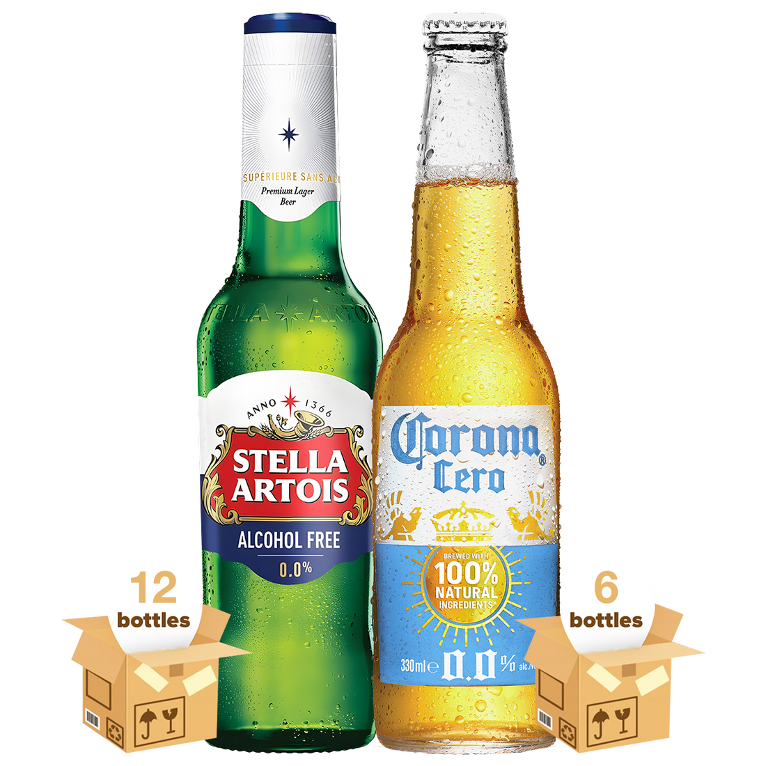 Stella Artois 0.0% &amp; Corona Cero 0.0% Bundle
