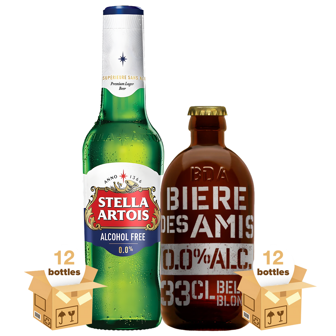 Stella Artois 0.0% &amp; Bière Des Amis 0.0% Bundle
