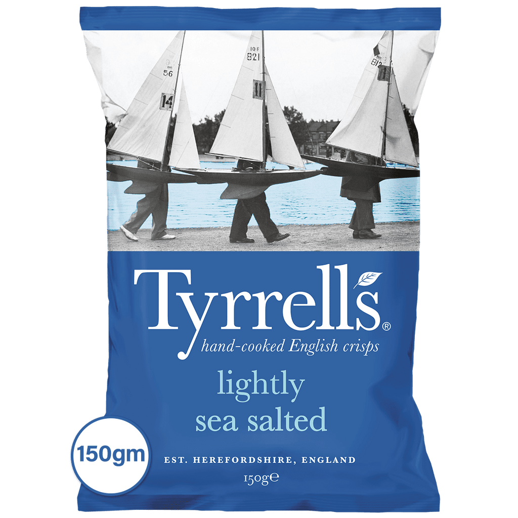 Tyrrell's Lightly Sea Salted Crisps 1x150 gm