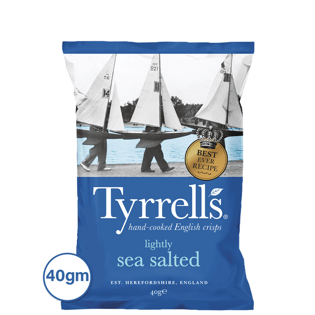 Tyrrell's Lightly Sea Salted Crisps 1x40 gm