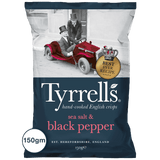 Tyrrells Sea Salt & Black Pepper Crisps 1x150 gm