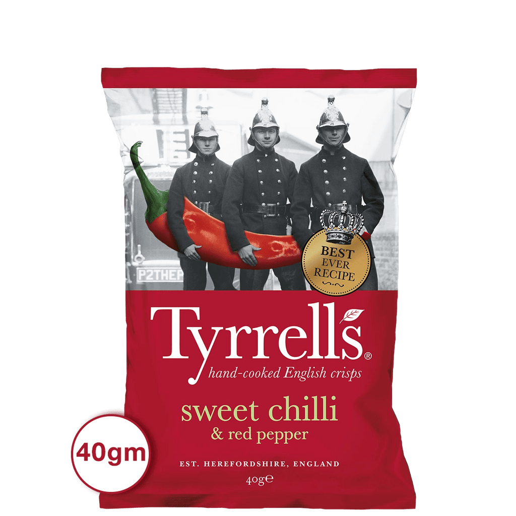 Tyrrells Sweet Chilli & Red Pepper Crisps 1x40 gm