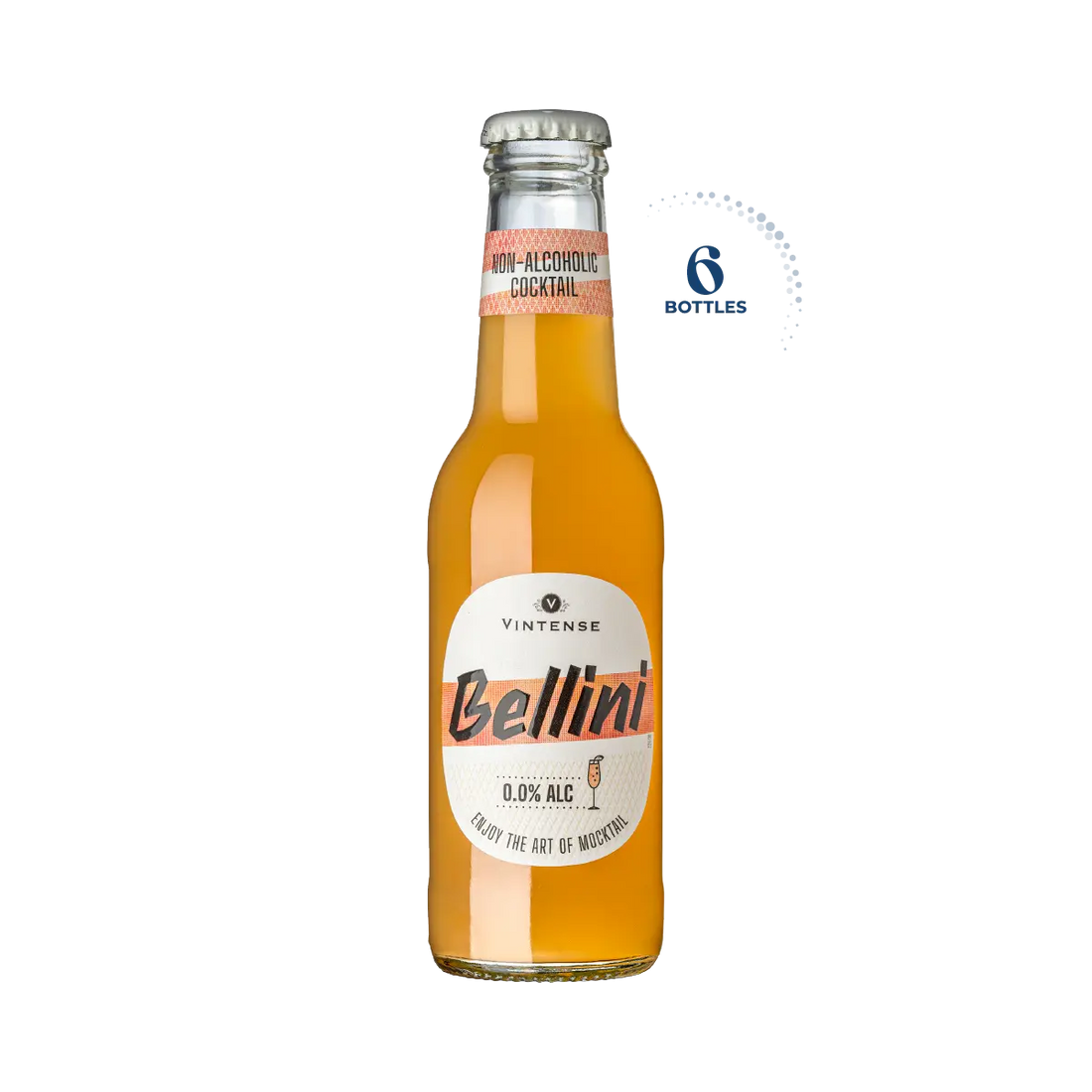 Vintense Bellini Non-Alcoholic Cocktail, Case 6x20cl