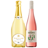 Vintense Cuvee Prestige & Natureo Rose Grape Beverage 0.0%, Case 2x75cl