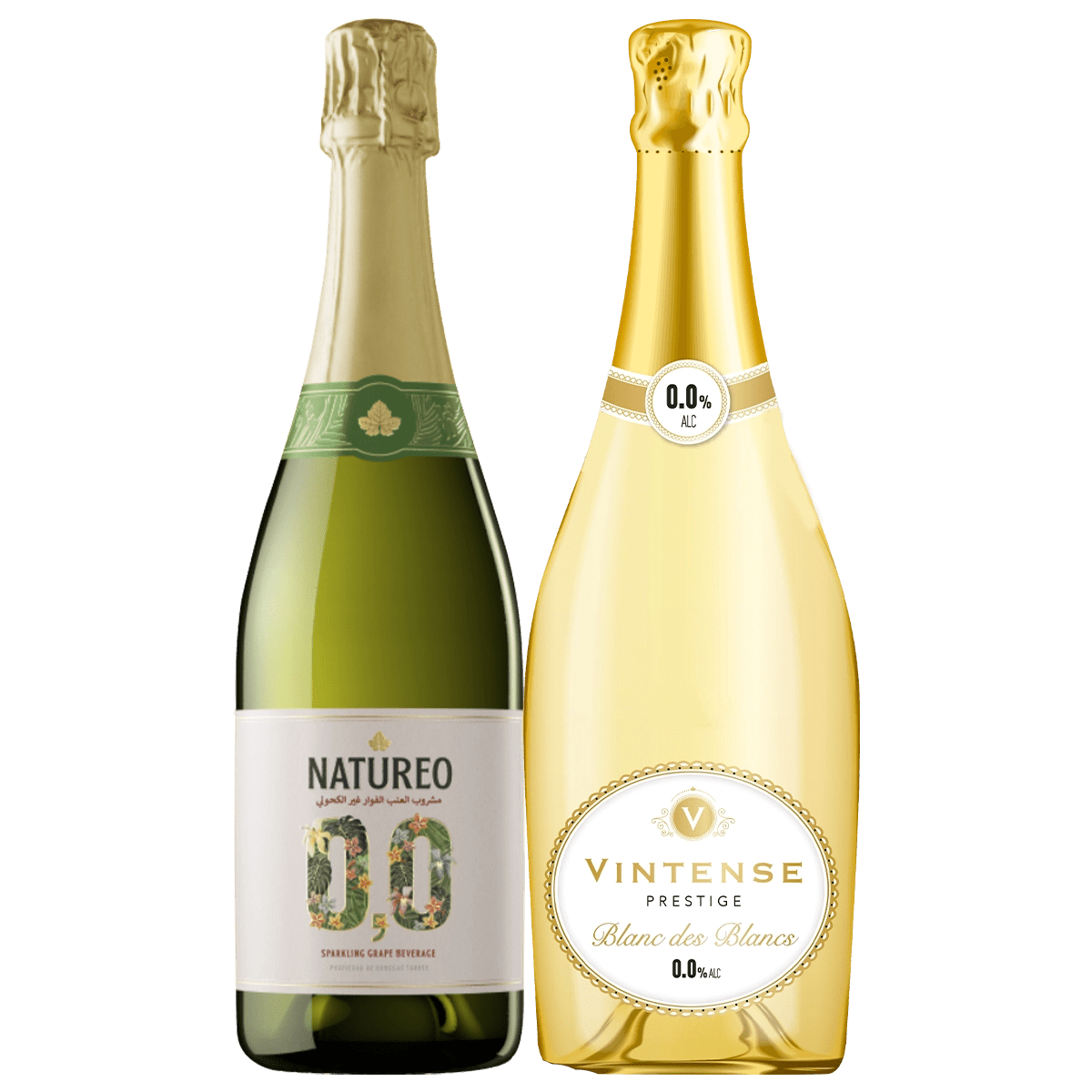 Vintense Cuvee Prestige &amp; Natureo Sparkling Muscat Grape, Mixed Case 2x75cl