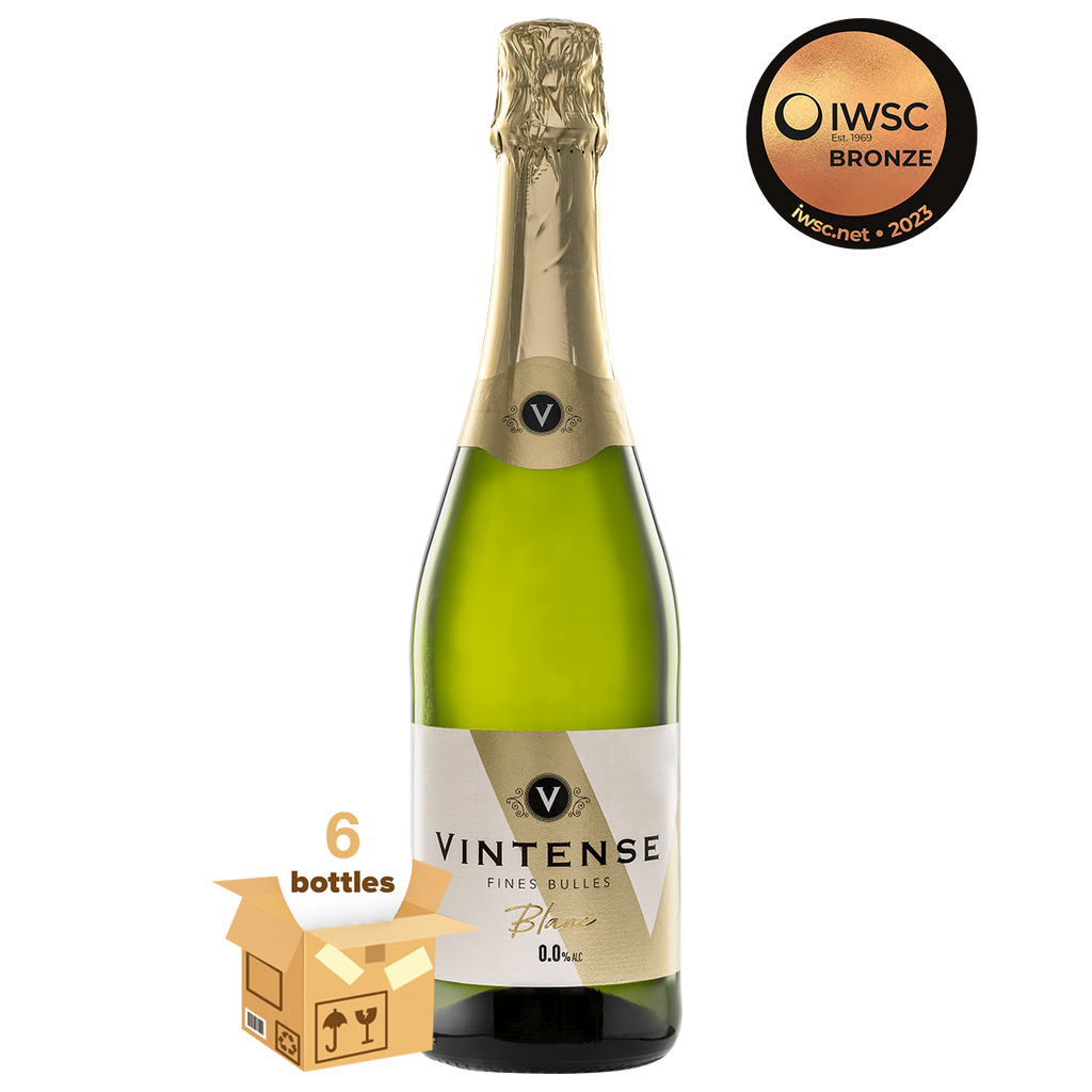 Vintense Fines Bulles Blanc Non Alcoholic Sparkling, Case 6x75cl