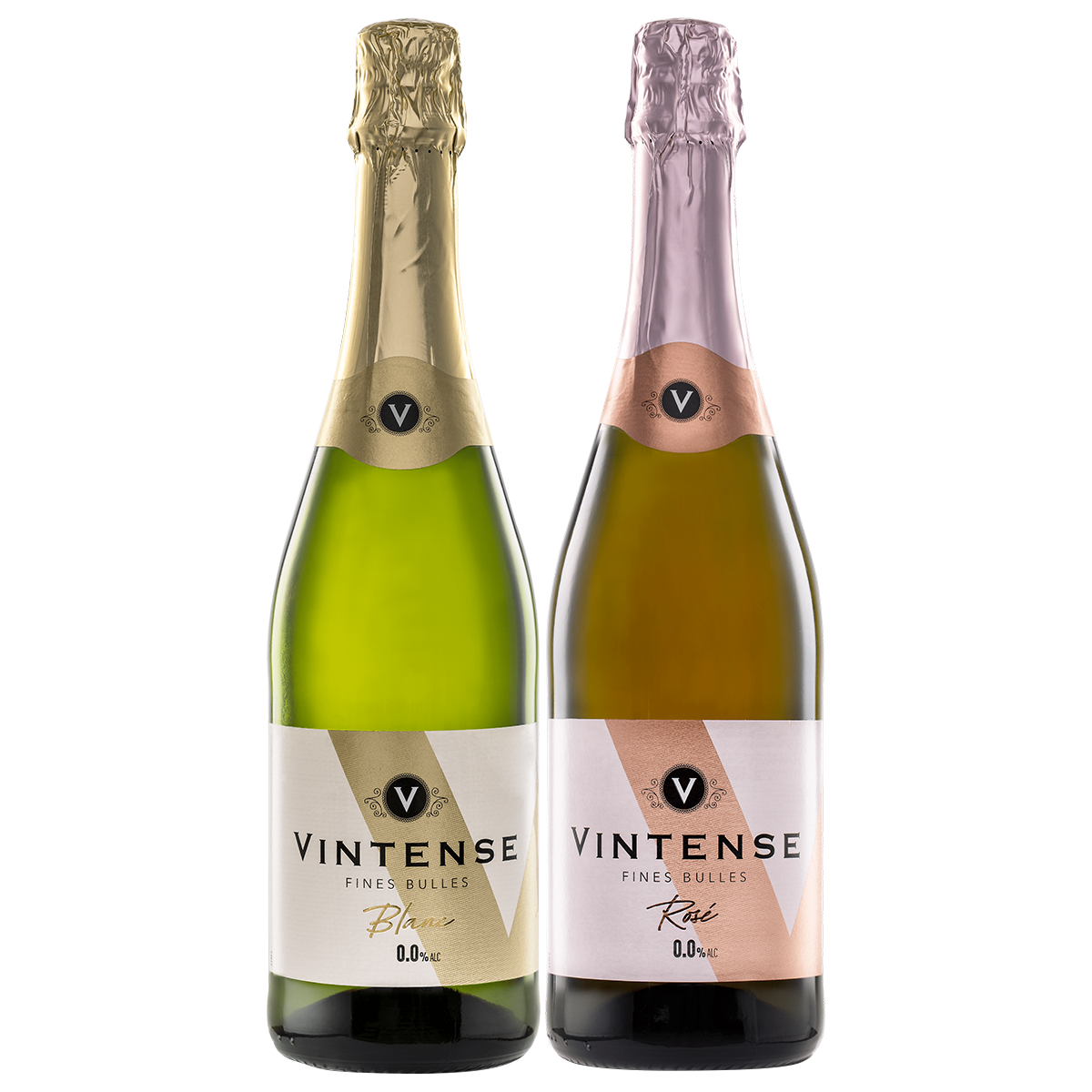 Vintense Fines Bulles Non-Alcoholic Sparkling Taster Bundle, Case 2x75cl