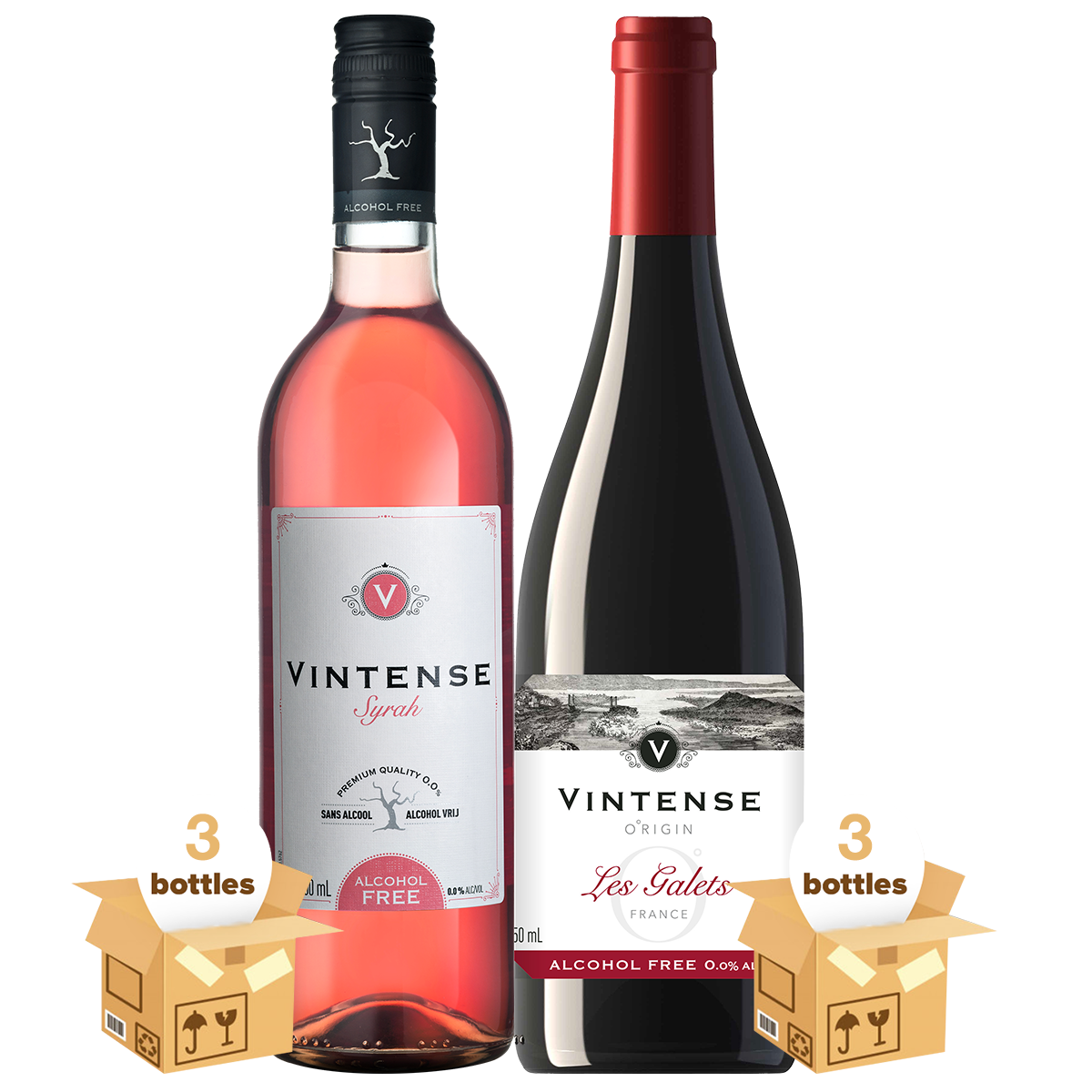 Vintense Still Wines Taster Bundle, Mixed Case 6x75cl