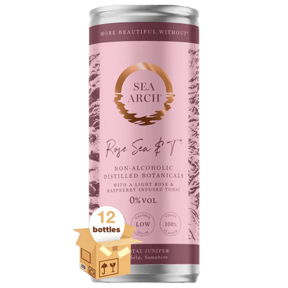 Sea Arch Rose Sea &amp; T Non Alcoholic Gin &amp; Tonic, Case 12x250ml