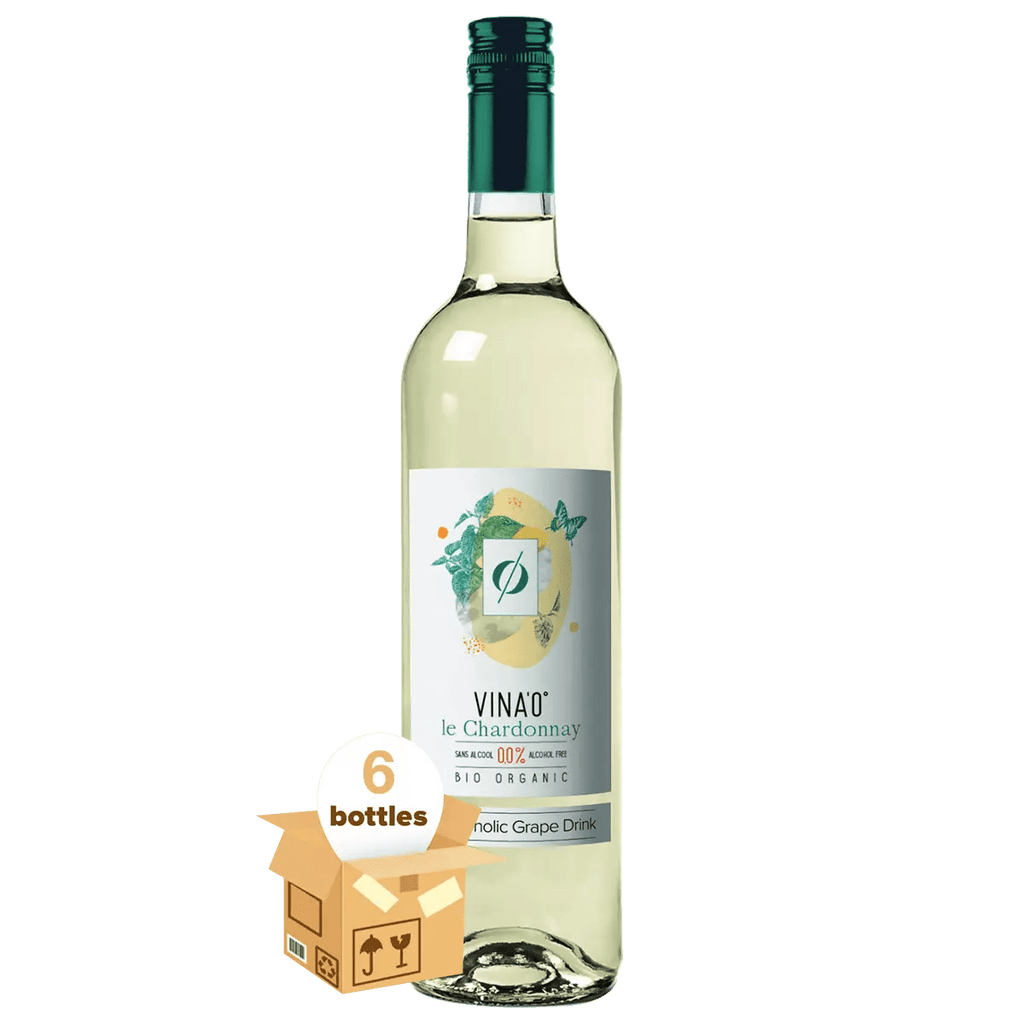 VINA’0° le Chardonnay Organic Non Alcoholic Wine, Case 6x75cl