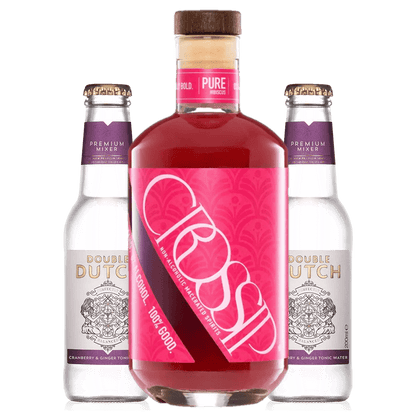 Crossip Non Alcoholic Pure Hibiscus &amp; Double Dutch Cranberry &amp; Ginger Tonic, 50cl/2x20cl